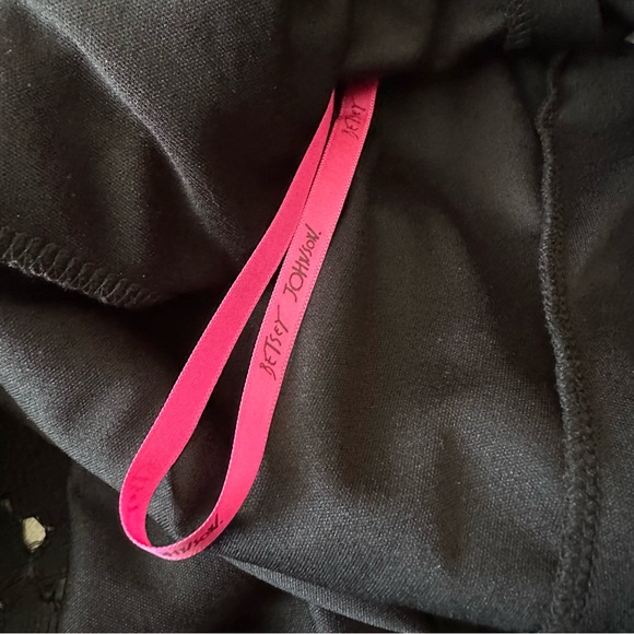 Betsey Johnson two tone lace flared skirt dress black and white - Picture 7 of 12